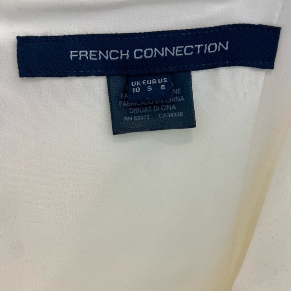French Connection Whisper Ruffle Sweetheart White Dress - Size 6 - Picture 6 of 7